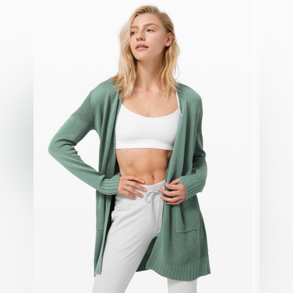 Lululemon Sincerely Yours Wrap Sweater Tidewater Teal